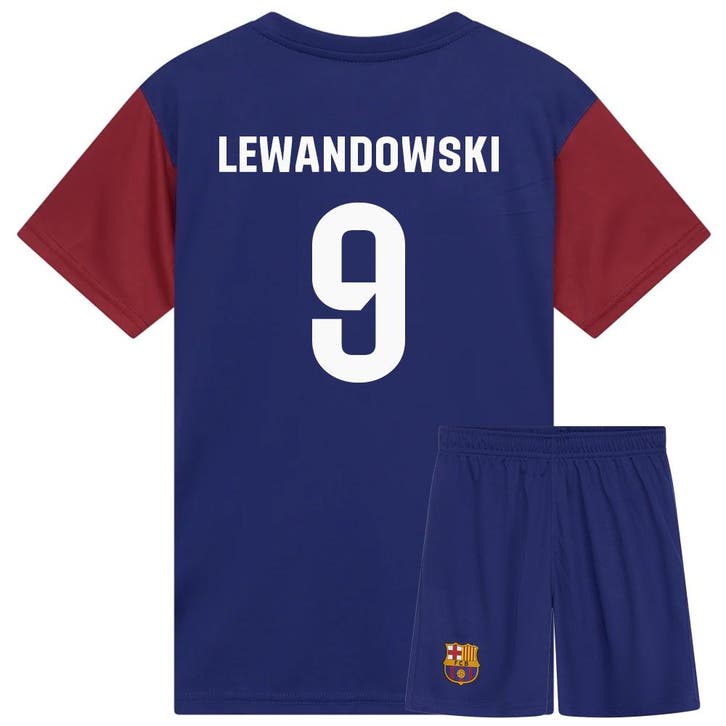 Lewandowski FC Barcelona Voetbaltenue Thuis - Kind, Sport en Fitness, Voetbal, Bal, Nieuw, Verzenden