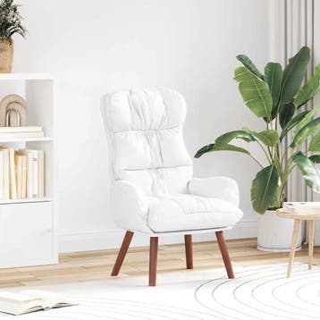 vidaXL Fauteuil Wit 69 x 74 x 93 cm Kunstleer, Verzenden, Nieuw