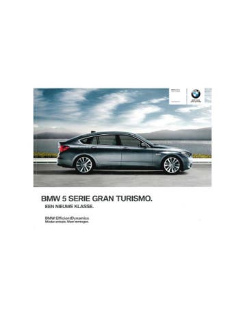 2013 BMW 5 SERIE GRAN TOURISMO BROCHURE NEDERLANDS, Nieuw