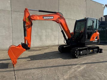 Veiling: Midigraafmachine Doosan DX55-9C Diesel 2019, Articles professionnels, Ophalen
