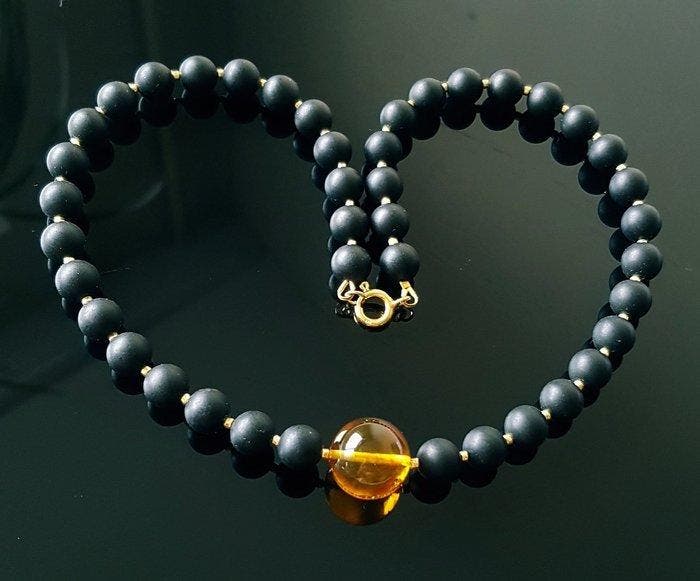 Amber Zeer zeldzame natuurlijke Baltische barnsteen ketting, Collections, Minéraux & Fossiles