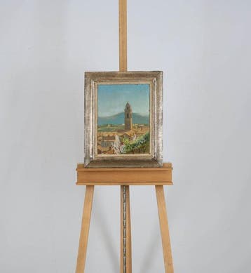 École italienne (XX) - Italiaans dorp, Antiek en Kunst