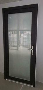 Deur op stock voor garage,tuinhuis: ZWART strak,modern, Kunststof, 80 tot 100 cm, Nieuw, Ophalen of Verzenden