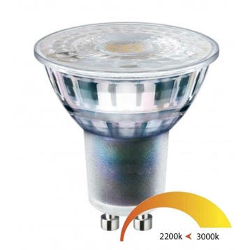 LED Spot 5.5W GU10 Dimbaar | Dim to warm -, Verzenden, Nieuw, Glas