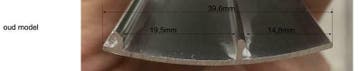 aluminium afdekstrip 200cm wandprofiel type 1 (oud), Ophalen of Verzenden