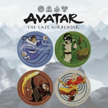 Avatar The Last Airbender Coaster 4-Pack, Ophalen of Verzenden, Nieuw