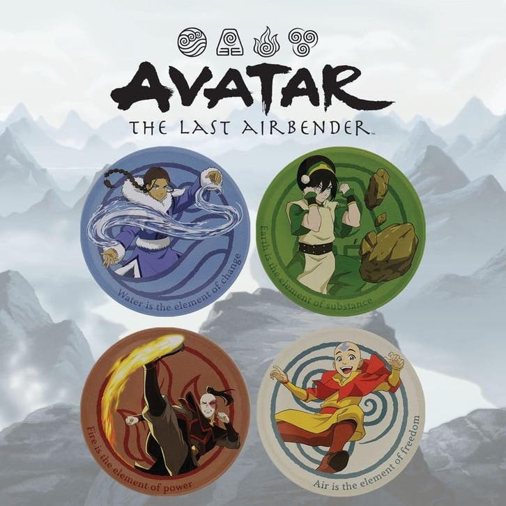 Avatar The Last Airbender Coaster 4-Pack, Verzamelen, Film en Tv, Nieuw, Ophalen of Verzenden