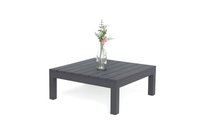 SUNS Vita salontafel matt royal grey met blad 80 x 80 cm, Tuin en Terras, Tuinsets en Loungesets