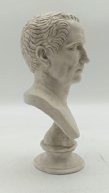 sculptuur, Busto di Giulio Cesare - 30 cm - marmerpoeder