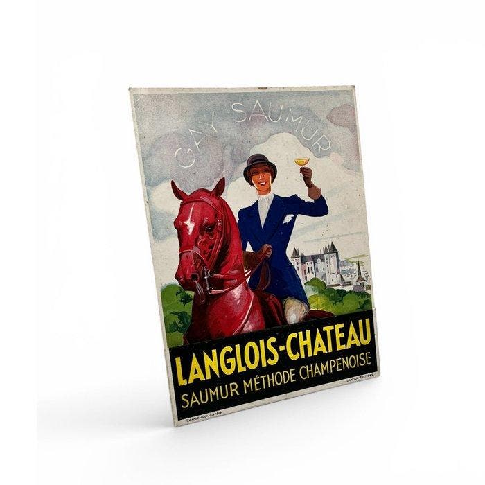 Damour-Editions - Frans kartonnen reclamebord, Antiquités & Art, Antiquités | Assiettes décoratives & Carrelages