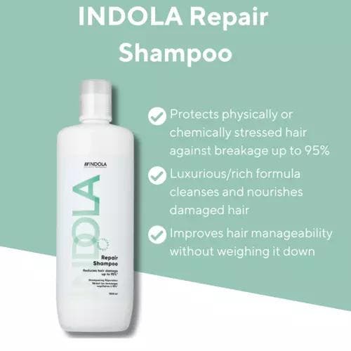 Indola Repair Shampoo, Handtassen en Accessoires, Uiterlijk | Haarverzorging, Gel, Wax, Haarlak of Mousse, Nieuw, Verzenden