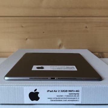 Apple iPad Air 2 32GB WiFi (4G) zwart + garantie, Ophalen of Verzenden