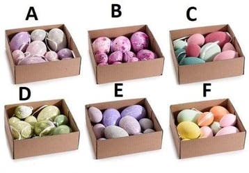 Gekleurde kippeneieren kunststof hangers mix C 10 stuks, Nieuw