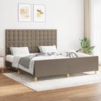 vidaXL Bedframe zonder matras stof taupe 160x200 cm, Maison & Meubles, Verzenden