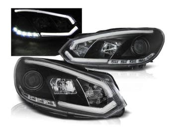 LED tube DRL Black koplampen geschikt voor VW Golf 6, Auto-onderdelen, Verzenden, Nieuw, Volkswagen