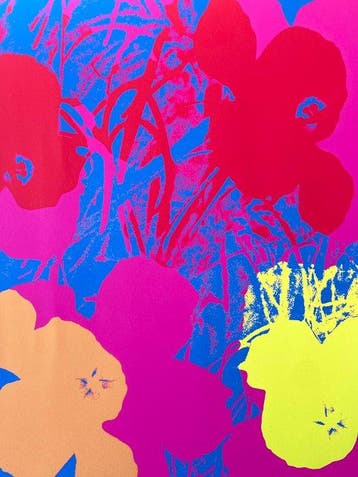 (After) Andy Warhol (1928-1987) - Flowers (red, yellow,, Antiek en Kunst