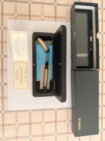 Parker - Duofold International Silver Godron - Vulpen, Nieuw