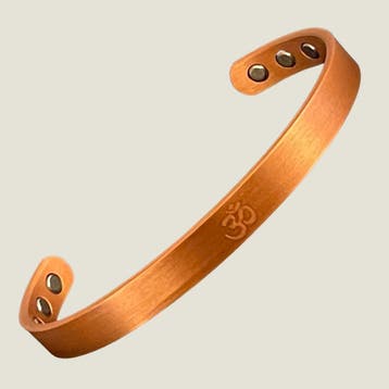 Koperen gezondheids-klemarmband OHM met 6 magneten – 16 cm, Ophalen of Verzenden
