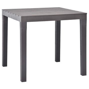 vidaXL Tuintafel 78x78x72 cm kunststof mokka, Jardin & Terrasse, Tables de jardin, Verzenden