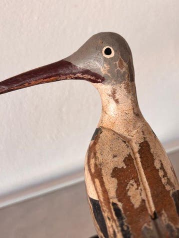 Lokeend - Authentic Antique Hand-Carved Eurasian Curlew