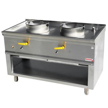 Wokfornuis | ASIA I | Gas | 2 Branders (2x 20/25/35kW) |, Verzenden