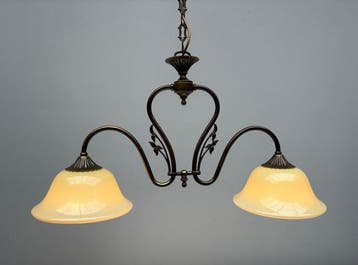 Plafonnier - Opaline - Lampe suspendue Art nouveau