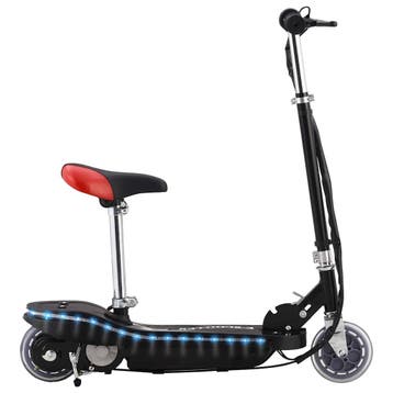 vidaXL Kinderstep met zadel en LED 120 W zwart, Fietsen en Brommers, Steps, Verzenden, Nieuw
