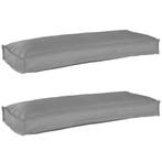 vidaXL Pallet Kussen Set 2 pcs Grijs 100 x 40 x 8 cm Oxford, Huis en Inrichting, Verzenden, Nieuw
