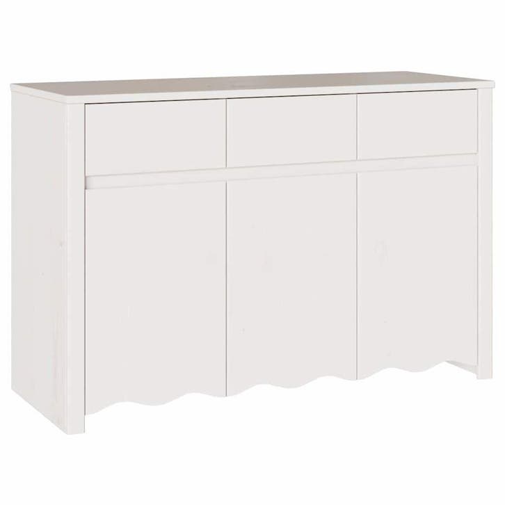 Massief grenen Dressoir Wit | Tweede kansje | OP = OP, Maison & Meubles, Armoires | Dressoirs, Envoi