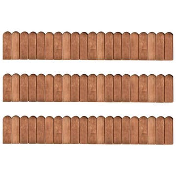 vidaXL Gazonranden 3 st 120 cm geïmpregneerd grenenhout, Tuin en Terras, Verzenden, Nieuw