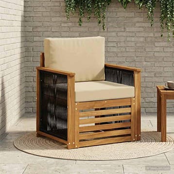 vidaXL Buiten Midden Sofa Naturel, Verzenden, Nieuw