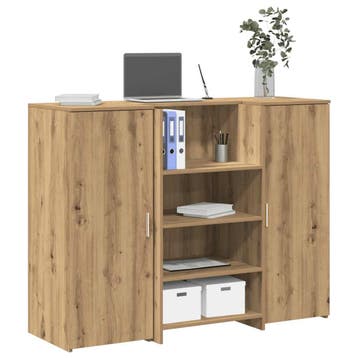vidaXL Receptiebalie 135x50x103,5cm bewerkt hout artisanaal, Huis en Inrichting, Verzenden, Nieuw