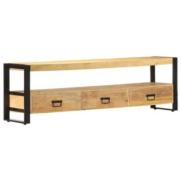vidaXL Tv-meubel 150x30x45 cm massief mangohout, Verzenden, Nieuw