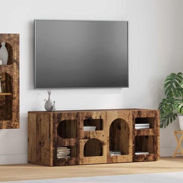 vidaXL TV Kast ELST 100 x 35 x 40 cm Oudhout Bewerkt hout, Verzenden