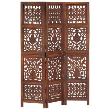 vidaXL Kamerscherm 3 panelen handgesneden 120x165 cm, Verzenden, Nieuw