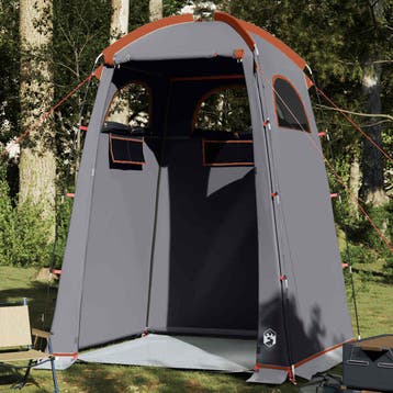 vidaXL Douchetent waterdicht grijs en oranje, Caravanes & Camping, Tentes, Verzenden