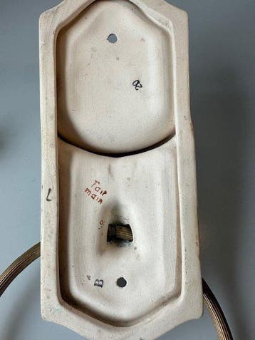 Vintage Toiletset (2) - keramiek, messing - Herbeau