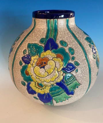 Boch Frères - Charles Catteau - Vase - F 894 - Céramique -, Antiquités & Art
