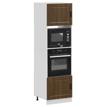 vidaXL Ovenkasten 2 st Porto bewerkt hout bruin eikenkleur, Verzenden, Nieuw