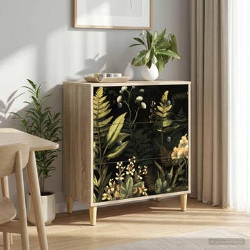 vidaXL Ladekast RHENEN Tropisch jungleprint 66 x 36,5 x 75, Huis en Inrichting, Verzenden, Nieuw