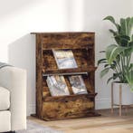 vidaXL Tijdschriftenrek Rook Eiken 70 x 41 x 96 cm Bewerkt, Verzenden, Nieuw