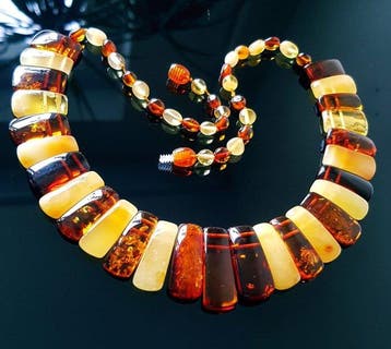 Amber Unieke natuurlijke Baltische barnsteenketting- 26 g