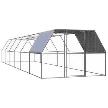 vidaXL Kippenhok 3x12x2 m gegalvaniseerd staal, Verzenden