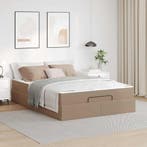 vidaXL Bedframe met matras Anders 2 pcs Tan PVC, Verzenden