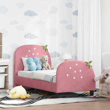 vidaXL Peuterbedframe met hoofdboard Roze 70 x 140 cm, Verzenden, Nieuw