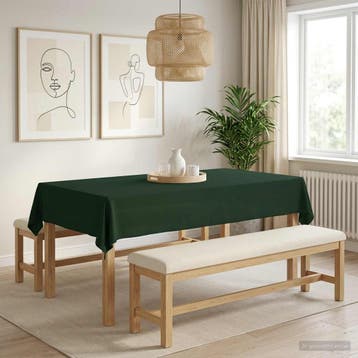 vidaXL Tafelkleed 5 st Rechthoekig Donkergroen 140 x 220 cm, Verzenden, Nieuw