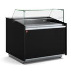 Neutrale vitrine toonbank, laag glas, met neutrale opbergrui, Verzenden