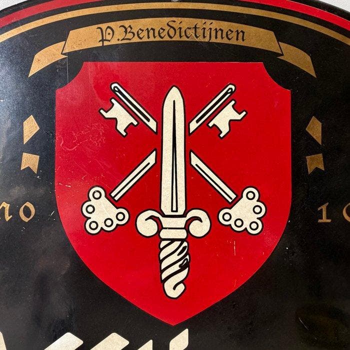 Bière dabbaye belge « Affligem » - Enseigne en émail -, Antiek en Kunst, Antiek | Wandborden en Tegels