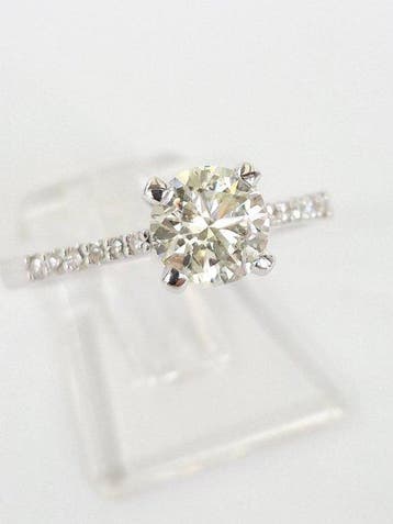 Verlovingsring - 14 karaat Witgoud - 1.04ct. tw. Diamant
