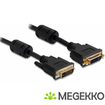 Delock 83106 Verlengkabel DVI 24+5 male > DVI 24+5 female 1, Computers en Software, Verzenden, Nieuw